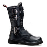 Demonia Men's DEFIANT-302 Men's Black Vegan Leather Goth Punk Combat Boots - Shoecup.com