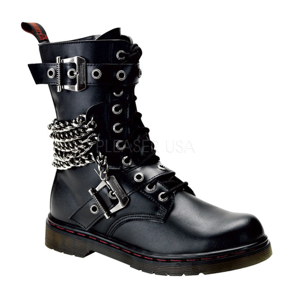 DEMONIA DISORDER-204 Men's Black Pu Vegan Boots - Shoecup.com