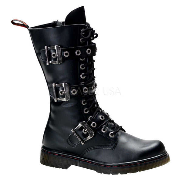 DEMONIA DISORDER-303 Men's Black Pu Vegan Boots - Shoecup.com