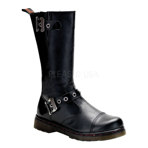 DEMONIA DISORDER-304 Men's Black Pu Vegan Boots - Shoecup.com