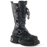 DEMONIA DMA-3000 Men's Black Pu Vegan Boots - Shoecup.com