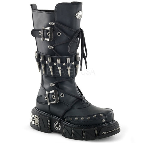 DEMONIA DMA-3002 Men's Black Pu Vegan Boots - Shoecup.com