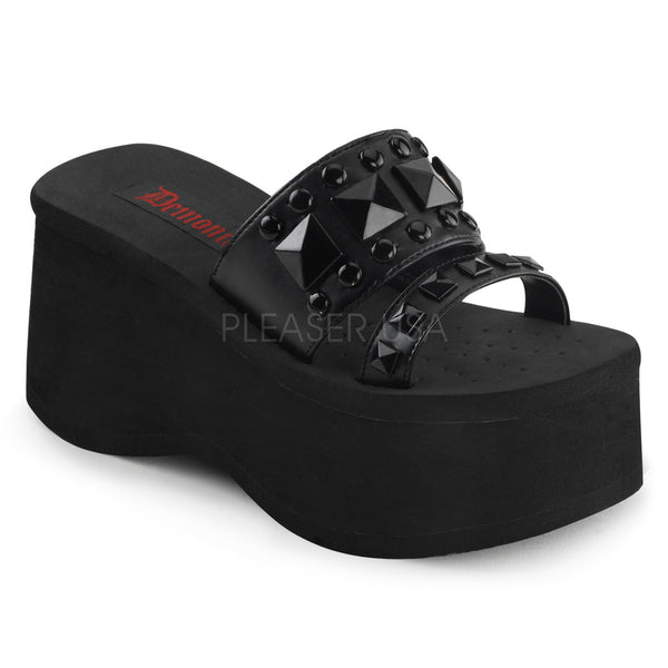 DEMONIA FUNN-18 Black Pu Platform - Shoecup.com