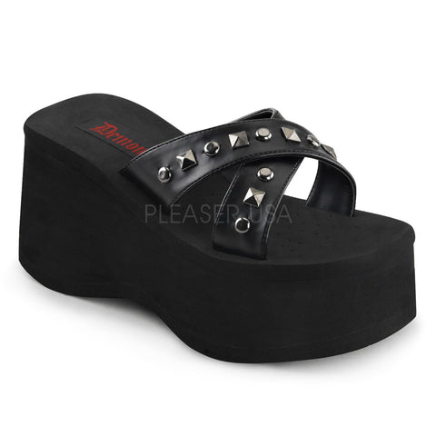 DEMONIA FUNN-29 Black Pu Platform - Shoecup.com