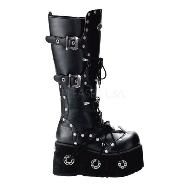 DEMONIA FURIOUS-301 Men's Black Pu P/F Vegan Boots - Shoecup.com