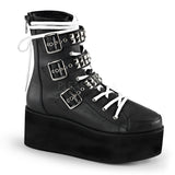 Demonia GRIP-101 Black Vegan Leather Ankle Boots - Shoecup.com