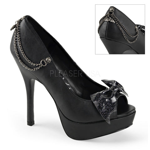 Demonia PIXIE-16 Black Vegan Leather Pumps - Shoecup.com