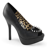 Demonia PIXIE-17 Black Vegan Leather -Pony Faux Fur Pumps - Shoecup.com