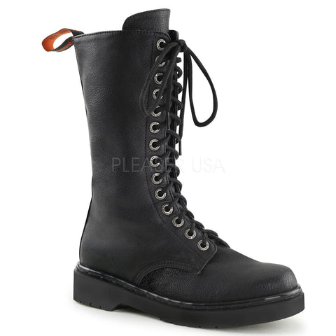 Demonia RIVAL-300 Black Vegan Leather Combat Boots - Shoecup.com