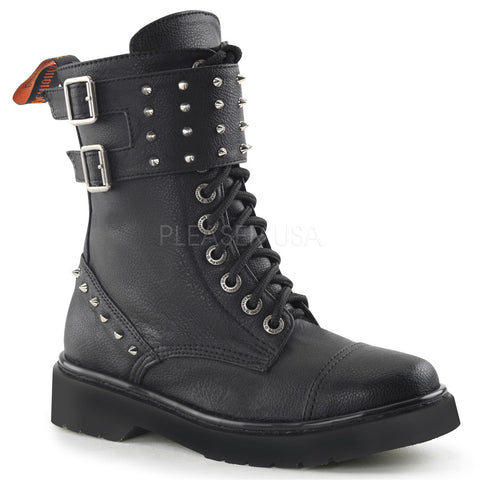 Demonia RIVAL-309 Black Vegan Leather Combat Boots - Shoecup.com