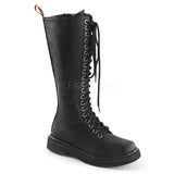 Demonia RIVAL-400 Black Vegan Leather Combat Boots - Shoecup.com