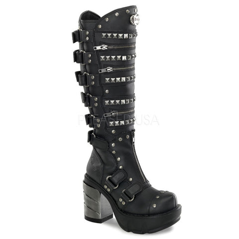 DEMONIA SINISTER-301 Black Pu Vegan Boots - Shoecup.com