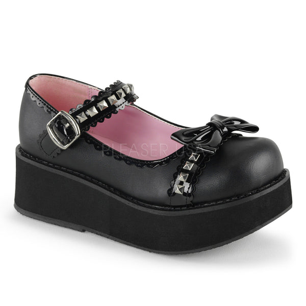 Demonia SPRITE-04 Black Vegan Leather Shoes - Shoecup.com