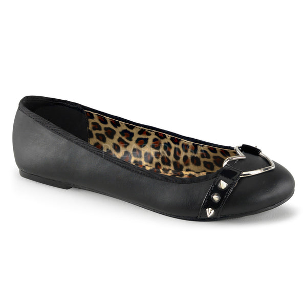 Demonia STAR-21 Black Vegan Leather Flats - Shoecup.com