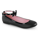 Demonia STAR-27 Black Vegan Leather-Pat Flats - Shoecup.com