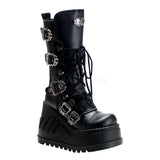 DEMONIA STOMP-101 Black Pu Vegan Boots - Shoecup.com