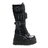 DEMONIA STOMP-314 Black Pu Vegan Boots - Shoecup.com