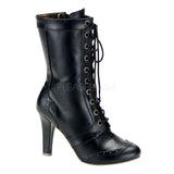 DEMONIA TESLA-102 Black Pu SteamPunk Boots - Shoecup.com