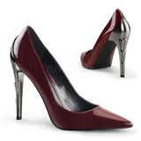 Demonia VOLTAGE-01 Burgundy Patent Pumps - Shoecup.com