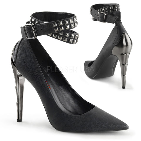 Demonia VOLTAGE-05 Black Vegan Leather Pumps - Shoecup.com