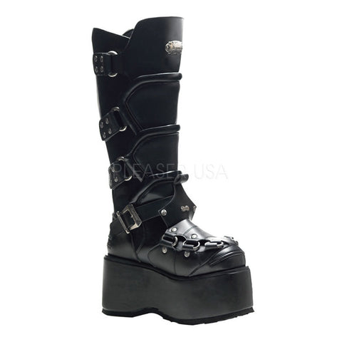 DEMONIA WICKED-732 Men's Black Pu Vegan Boots - Shoecup.com