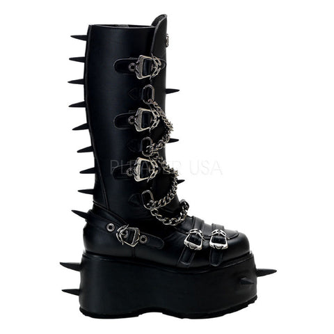 DEMONIA WICKED-808 Men's Black Pu Vegan Boots - Shoecup.com